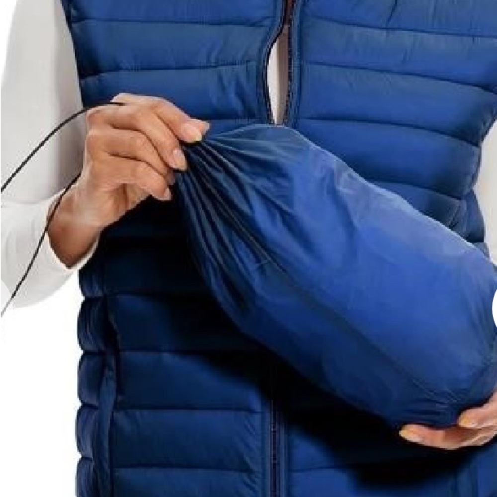 Vest Women’s Lightweight Water Resistant Packable Puffer Quilted Blue Gorpcore